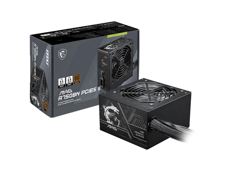 MSI MAG A750BN PCIE5 II 750W 80 Plus Bronze