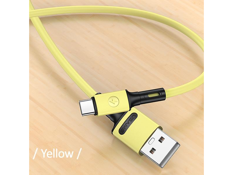 USAMS Kabel U52 USB-C 2A Fast Charge 1m żółty SJ436USB03