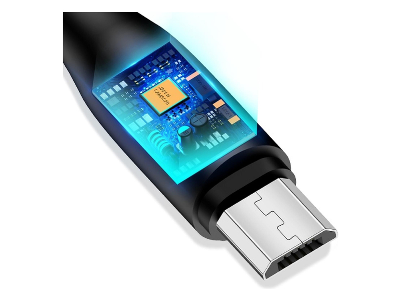 USAMS Kabel U18 microUSB 2A Fast Charge 1m czarny