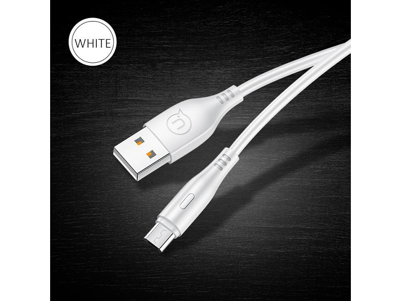 USAMS Kabel U18 microUSB 2A Fast Charge 1m biały SJ268USB02