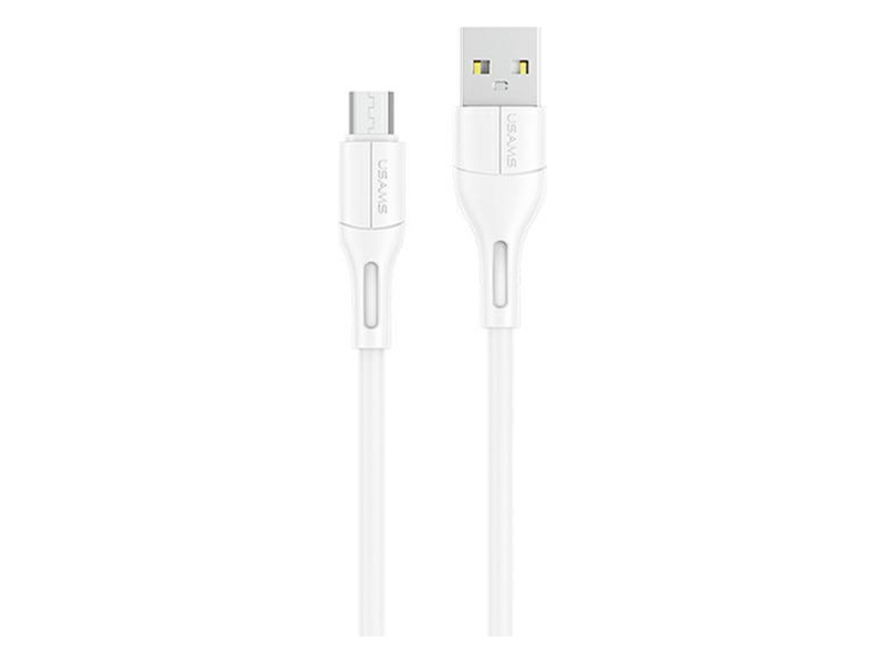 USAMS Kabel U68 microUSB 2A Fast Charge 1m biały SJ502USB02