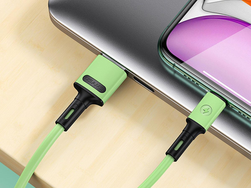 USAMS Kabel U52 lightning 2A Fast Charge 1m zielony