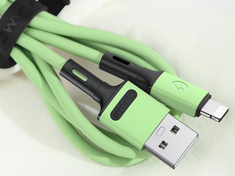 USAMS Kabel U52 lightning 2A Fast Charge 1m zielony