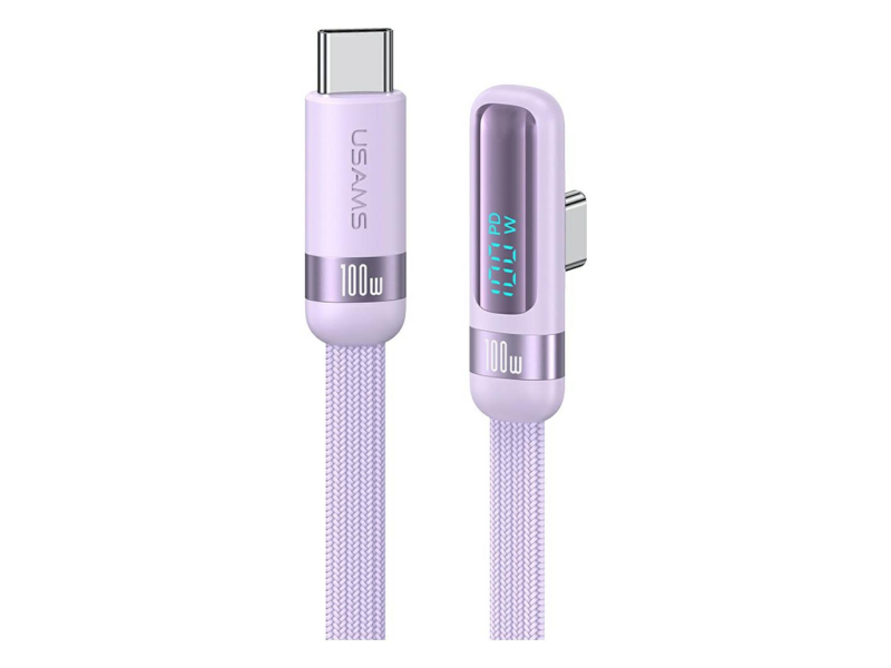 USAMS Kabel PD 100W USB-C/USB-C 1,2m fioletowy