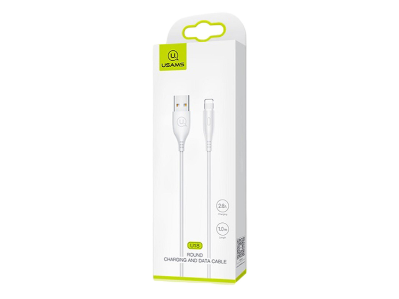 USAMS Kabel U18 lightning 2A Fast Charge 1m biały SJ266USB02