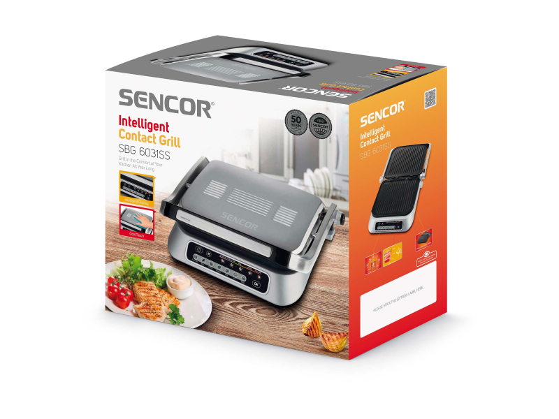 Grill kontaktowy Sencor SBG 6031SS - Wysoka moc