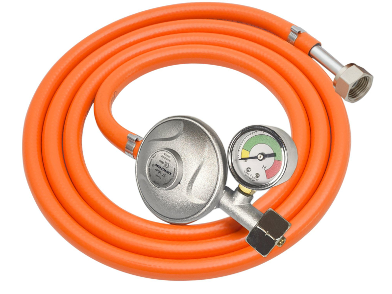 LECHAR Wąż+red.z manometr.+zł.Krótka Prosta 2m