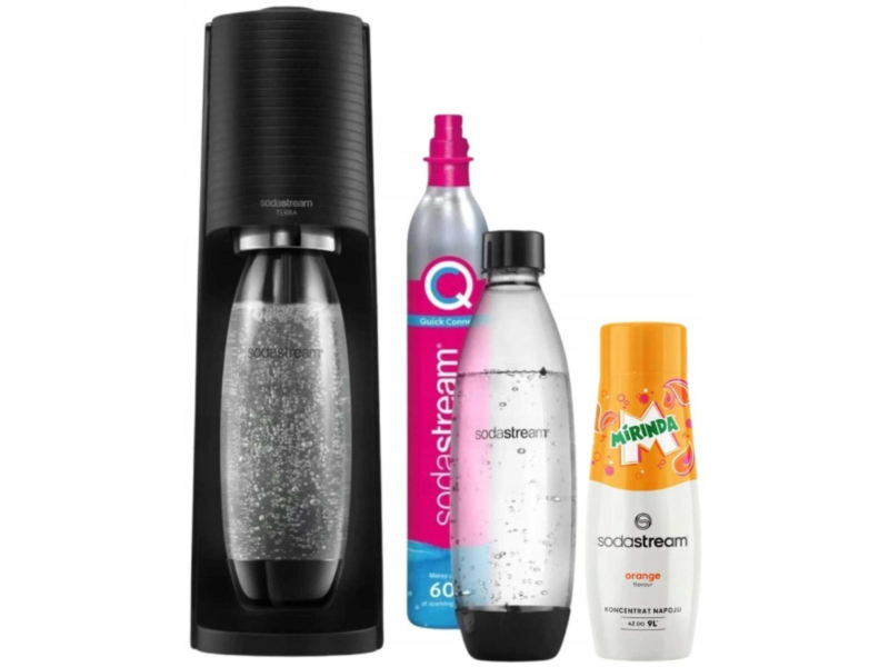 SodaStream SATURATOR TERRA BLACK +2 BUTELKI+MIRINDA