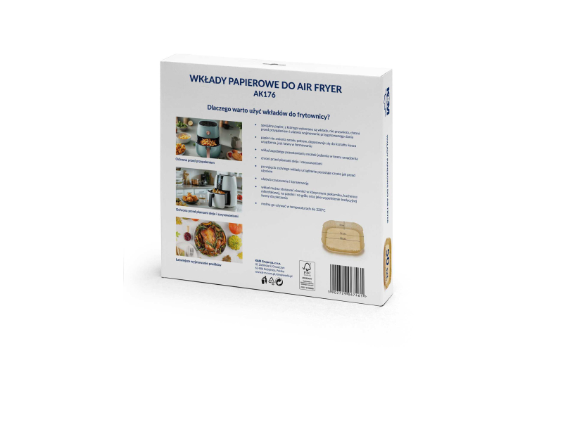 K M WKŁAD DO AIR FRYER KWADRATOWY AK176