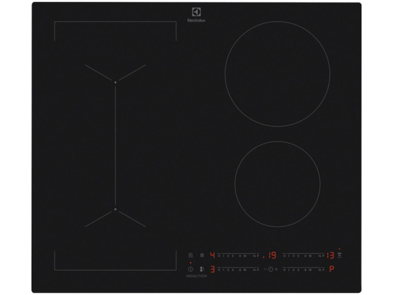 Electrolux EIV63443CT SaphirMatt SlimFit Hob2Hood Bridge Czarny mat