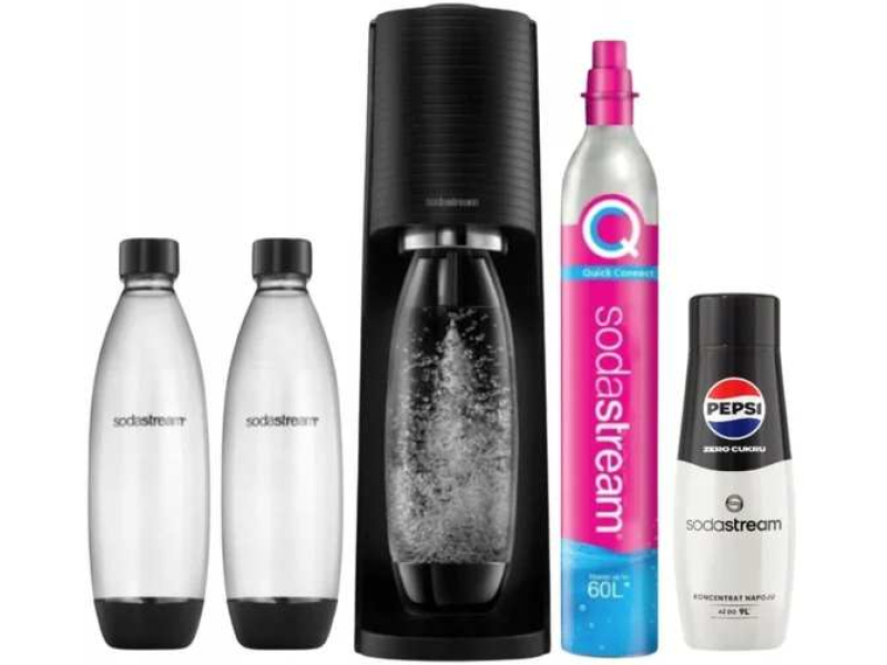 SodaStream SATURATOR SodaStream TERRA BLACK +2 BUTELKI+PEPSI MAX