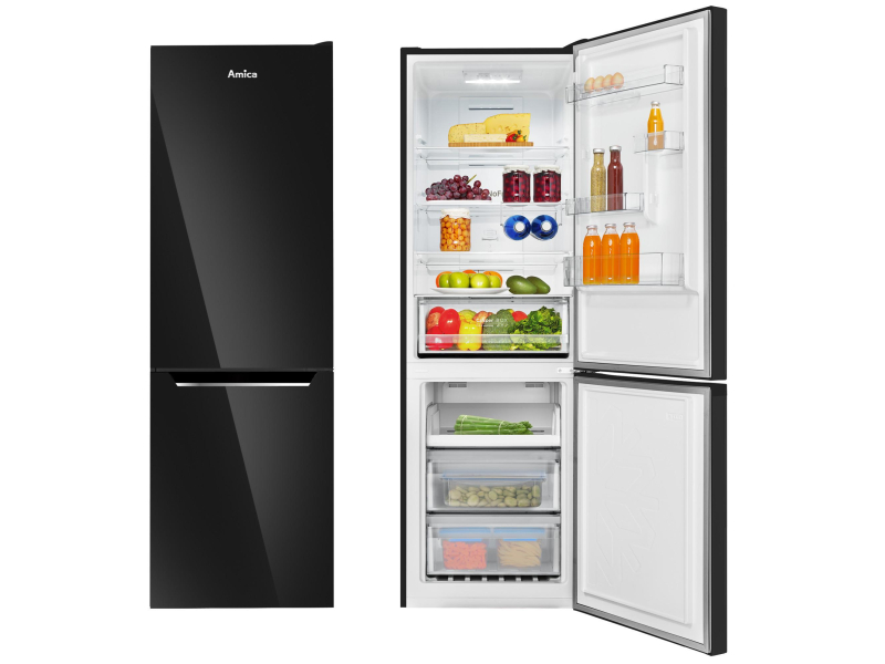 Amica FK3506D.2F (E) No Frost 185,5cm Czarna 322L