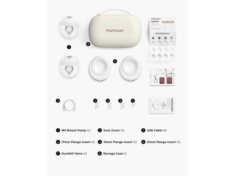 MOMCOZY Laktator podwójny M5 (biały)