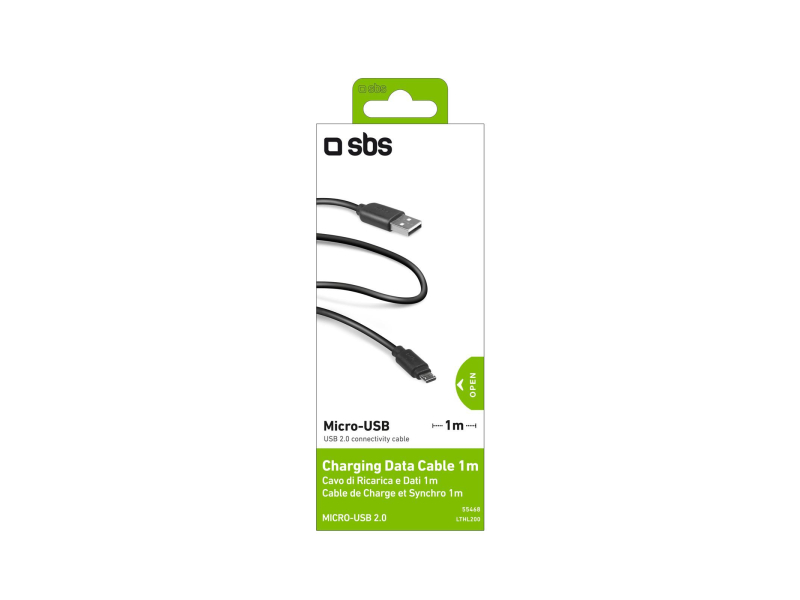 Brak Kabel USB-microUSB SBS 1M czarny