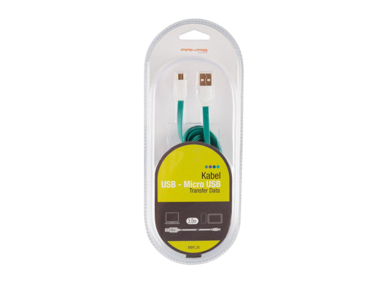 Arkas USB-MICRO USB 3M Zielony
