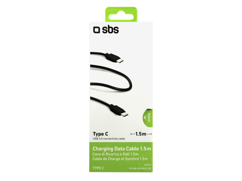 SBS USB-C USB-C DL.1.5M CZARNY