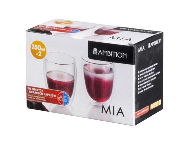 AMBITION Szklanki termiczne 2 szt. Mia 350 ml (96853) do soku/kawy