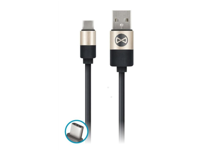 Forever Kabel USB - USB-C 1M FOREVER modern czarny #