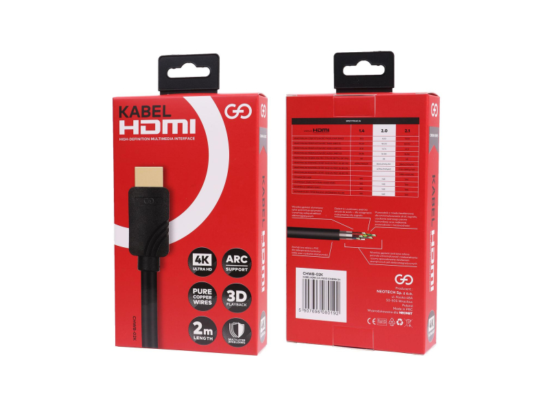 VIGGO DESIGN KABEL HDMI 2.0 VIGGO CINEMA 2m