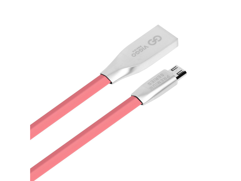 VIGGO DESIGN USB-microUSB 1m Różowy