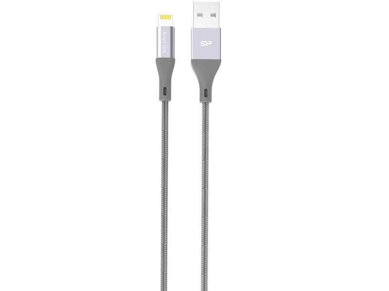 Silicon Power Kabel USB-Lightning MFI Silicon 1m w otulinie szary