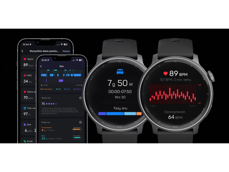 Stelio Activ AI 46mm GPS Czarny
