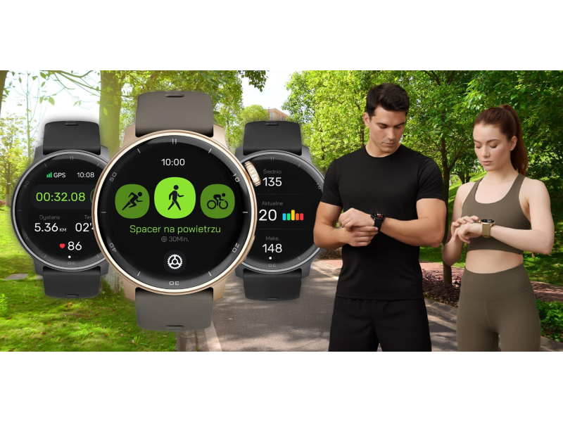 Stelio Activ AI 46mm GPS Czarny