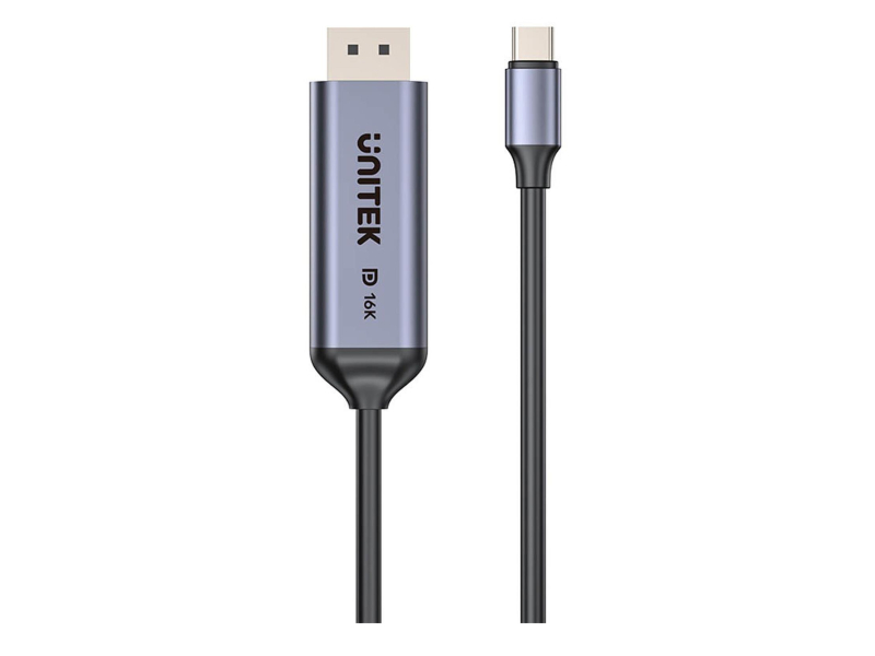 Unitek Dwukierunkowy kabel USB-C - DisplayPort 16K 80Gbps HDR 1,8m