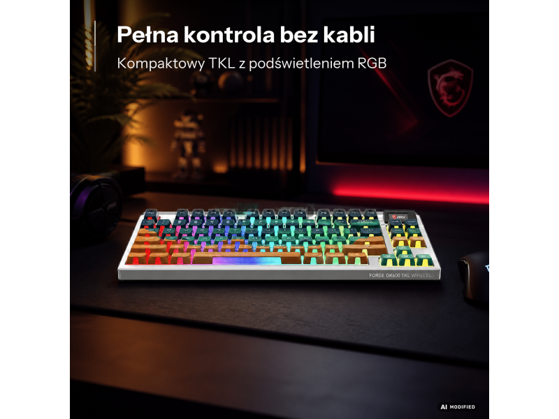 MSI FORGE GK600 TKL W MARS US