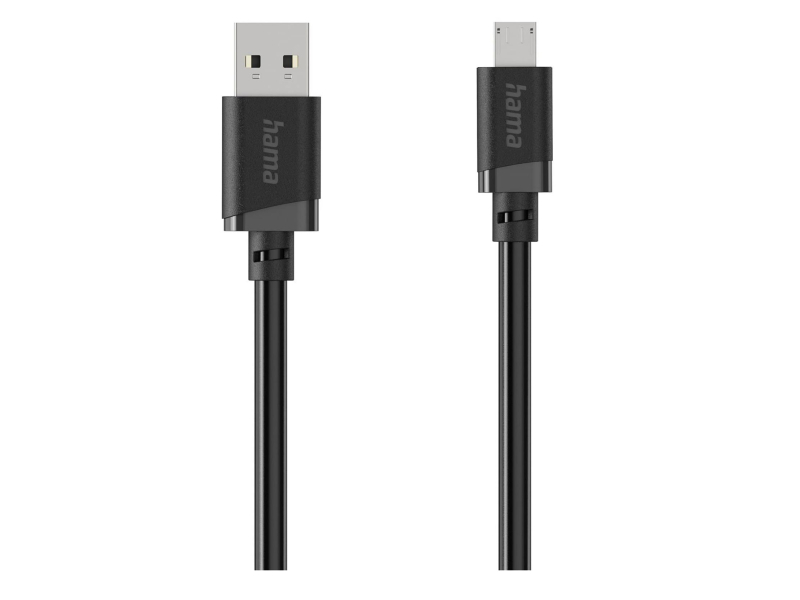 Hama Kabel ładujący/data microUSB 2m czarny