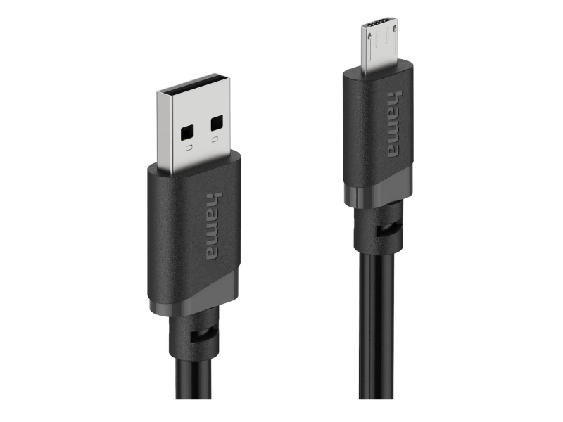 Hama Kabel ładujący/data microUSB 2m czarny