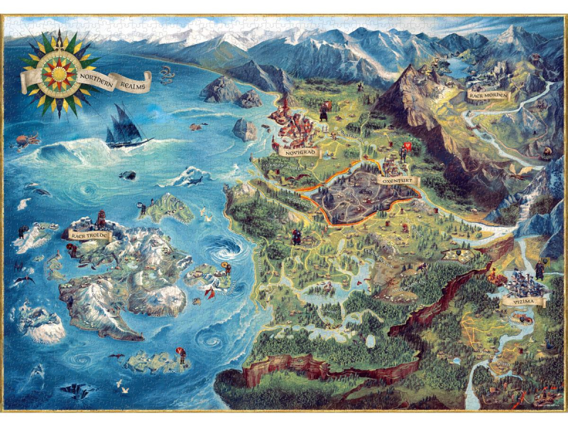 Merch Gaming Puzzle: The Witcher (Wiedźmin) The Northern Realms