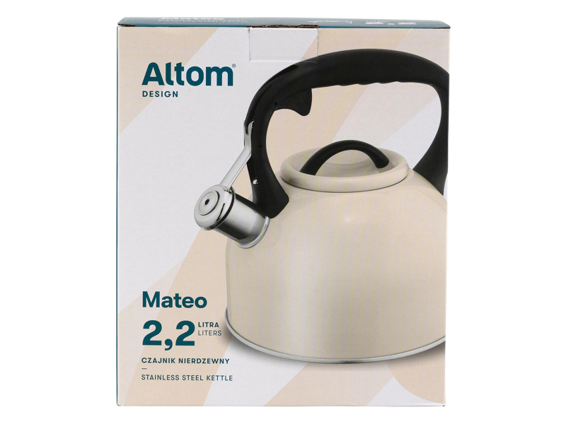 Altom Czajnik nierdzewny 2,2l Mateo kremowy