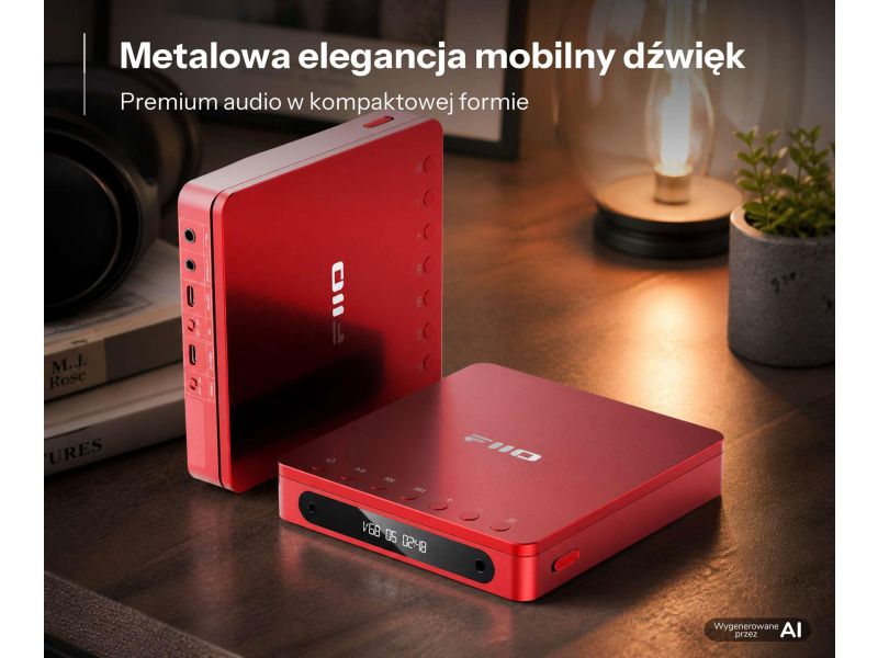 FiiO DM13 BT - czerwony - Przenośny odtwarzacz CD z Bluetooth