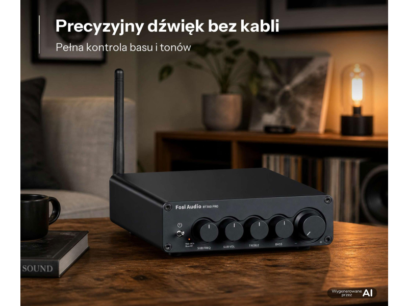 Fosi Audio BT30D - Wzmacniacz audio 2.1 z Bluetooth