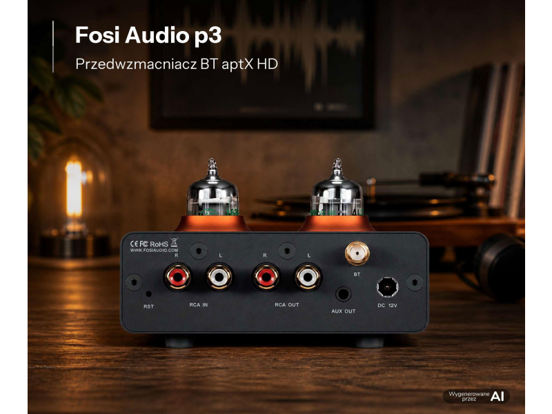 Fosi Audio P3 - Lampowy Przedwzmacniacz i przedwzmacniacz gr