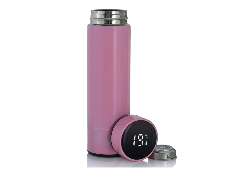 ExtraLink Travel Mug Różowy Kubek termiczny Termos z wyświetlaczem LED