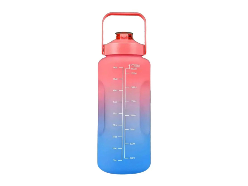 ExtraLink Butelka motywacyjna bidon na wodę 2000ml czerwono-niebieska
