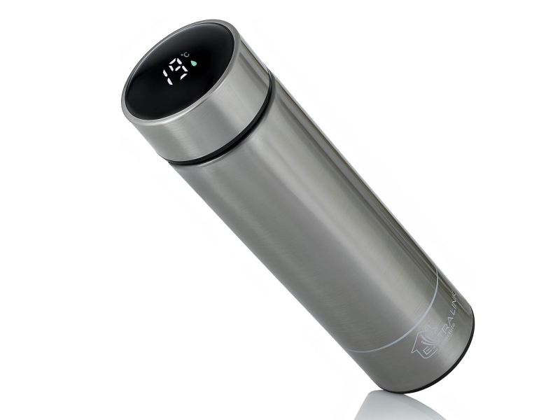 ExtraLink Travel Mug Srebrny Kubek termiczny Termos z wyświetlaczem LE