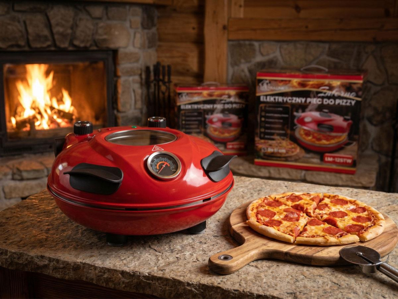 ExtraLink Piec do pizzy pizza oven z okienkiem termometrem 1200W Infer