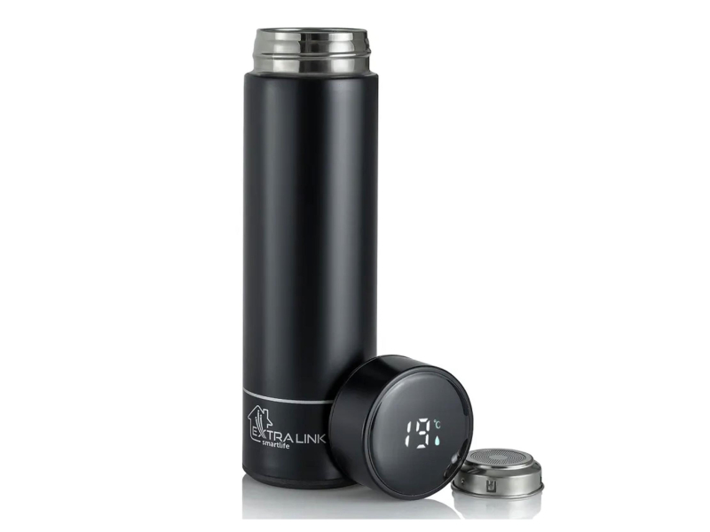 ExtraLink Travel Mug Czarny Kubek termiczny Termos z wyświetlaczem LED