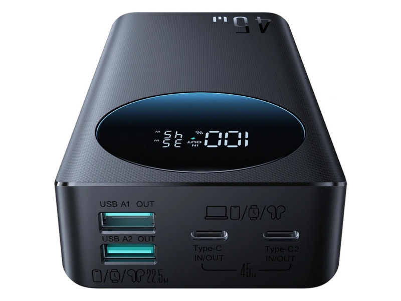 JoyRoom Powerbank 20000 mAh 45W z wyświetlaczem 2x USB-A 2x USB-C