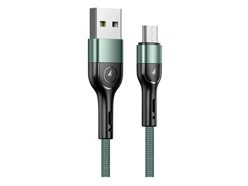 USAMS Kabel pleciony U55 2A micro USB U55 zielony