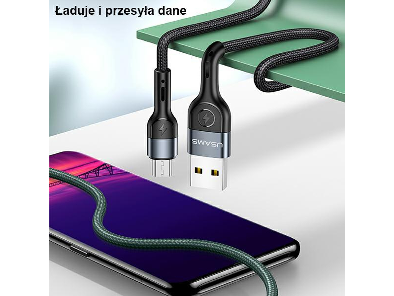USAMS Kabel pleciony U55 2A micro USB
