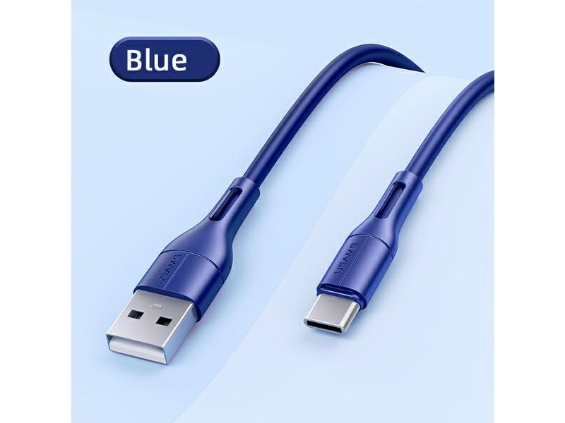 USAMS Kabel U68 USB-C 2A Fast Charge 1m niebieski SJ501USB03