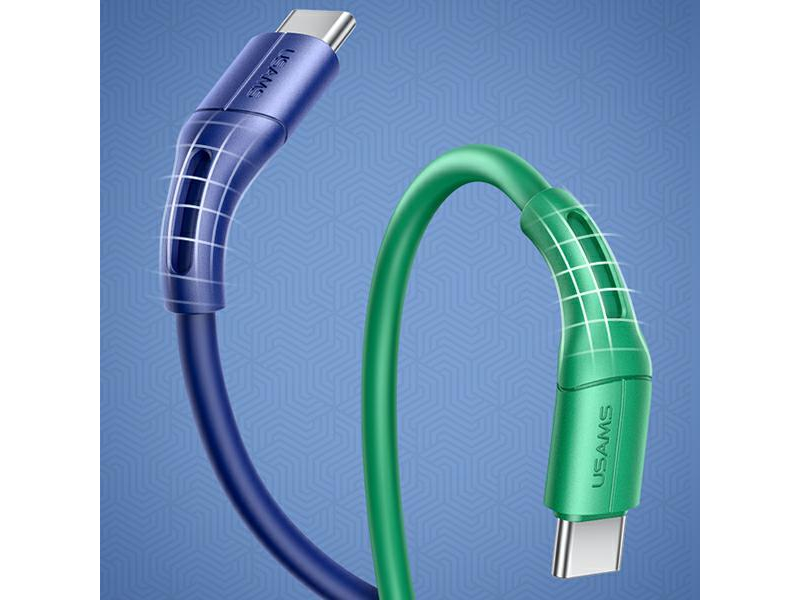 USAMS Kabel U68 USB-C 2A Fast Charge 1m niebieski SJ501USB03