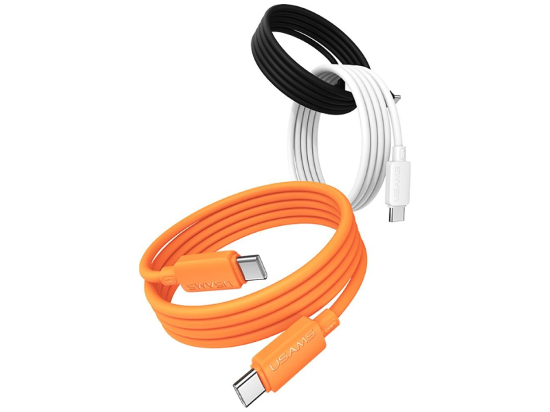 USAMS Kabel 60W 3A Silicone Fast Charging USB-C do USB-C czarny