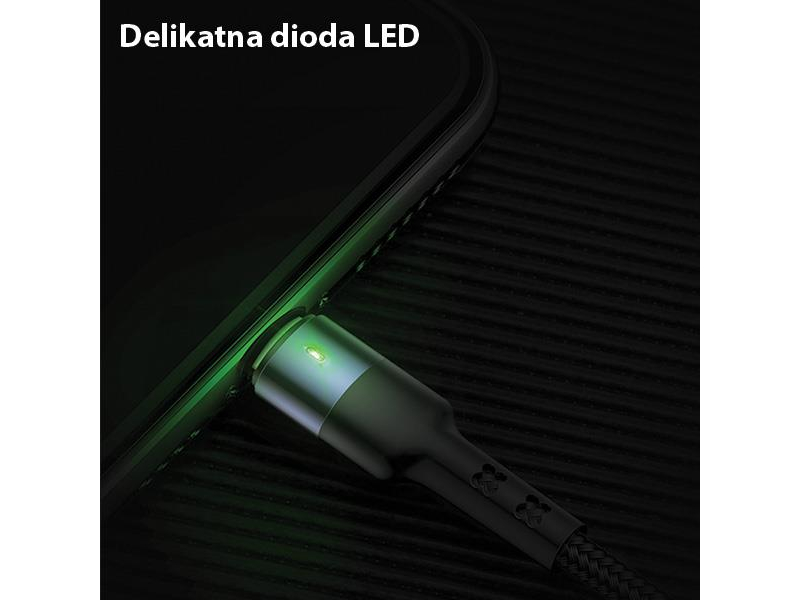 USAMS Kabel pleciony 3w1 0,35m 2A (lightning/microUSB/USB-C)