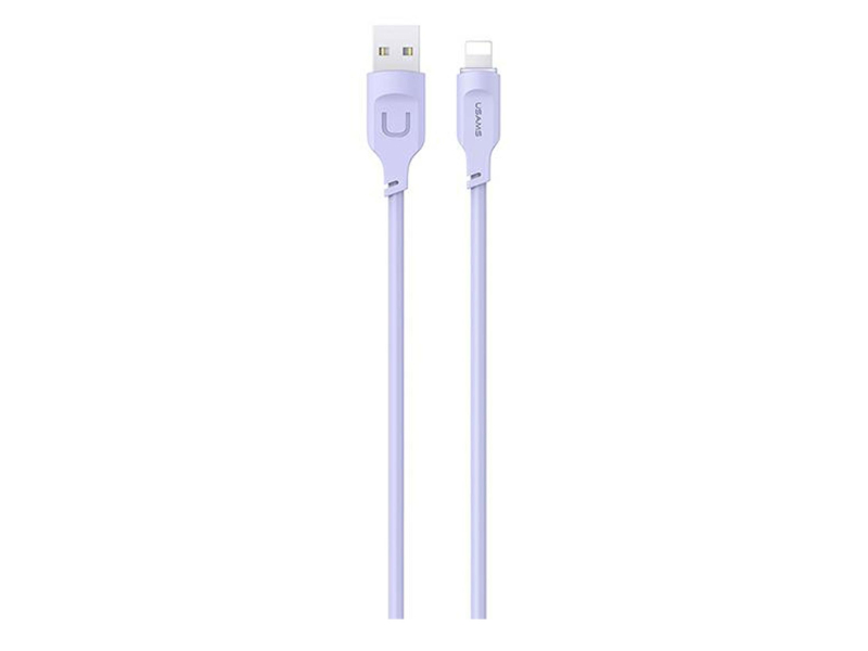 USAMS Kabel lightning 2,4A 1,2m Fast Charging purpurowy