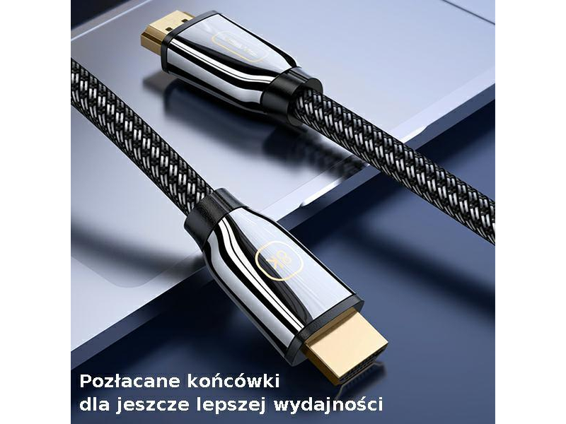 USAMS Kabel HDMI - HDMI 3m Ultra HD U67 2,1 8K czarny
